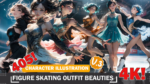 405 Figure Skating Outfit Beauties - Reference Ideas Design Inspiration and Character References Art V3 4K