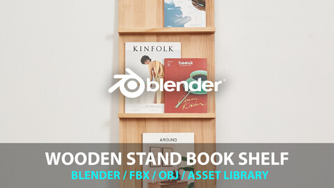 Wooden stand book shelf