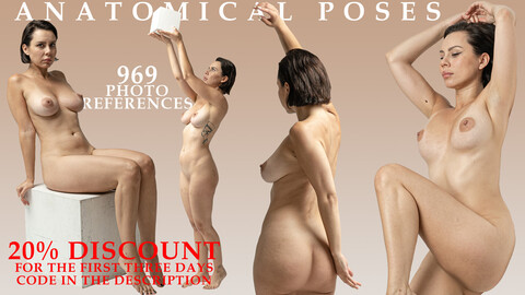 Anatomical poses 969 photo references 20% Discount