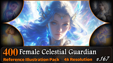 400 Female Celestial Guardian Reference Pack | 4K | v.167