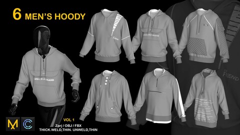 6 MEN'S HOODY