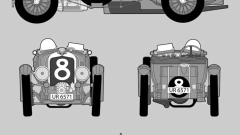 Bentley 4,5L Blower car blueprint