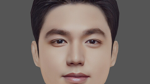 Lee Min Ho Head - Low poly head for game