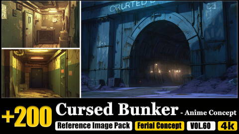 200 Cursed Bunker - Anime Concept Reference Image Pack v.60 |4K|