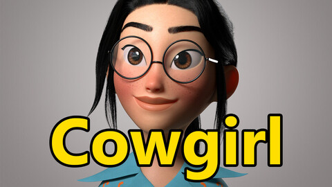 Cowgirl - 3D Cartoon Character