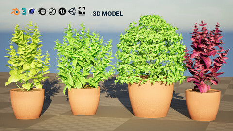 Low-Poly Basil Plants with Free Tutorial