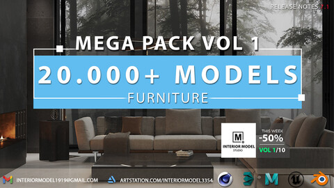 Furniture Mega Pack | 20.000+ Models | Vol 1/10