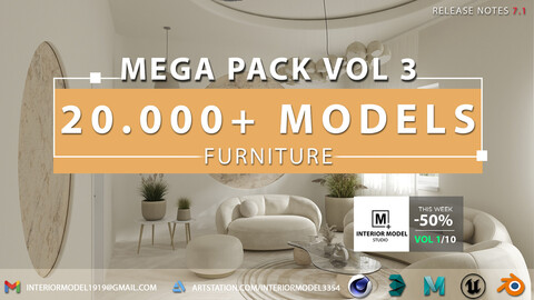 Furniture Mega Pack | 20.000+ Models | Vol 3/10