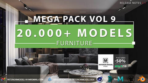 Furniture Mega Pack | 20.000+ Models | Vol 9/10