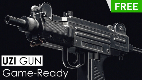 Free | Game Ready UZI Gun