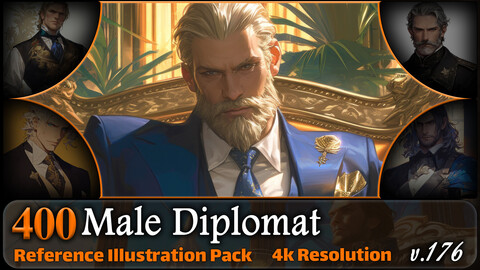 400 Male Diplomat Reference Pack | 4K | v.176