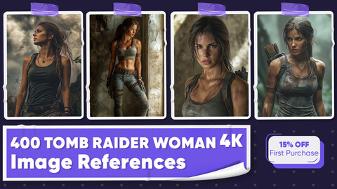 400 Tomb Raider Woman Image References - Vol 01