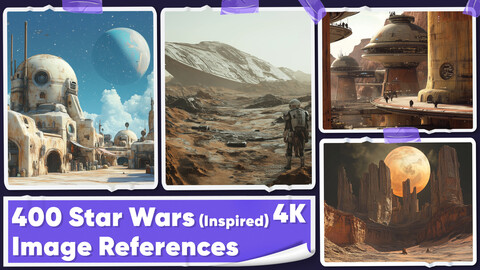 400 Game Environment Inspired by Star Wars Image References - Vol 01