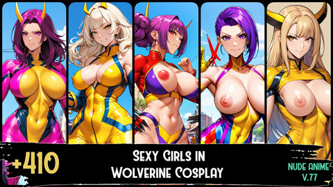 +410 Sexy Girls in Wolverine Cosplay | 4K Resolution | Nude Series Vol.77