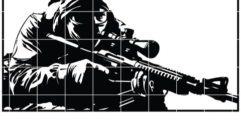 Soldier, Swat, Police, Heavy duty, warrior, SVG, black and white, vector files, Pdf, DXF