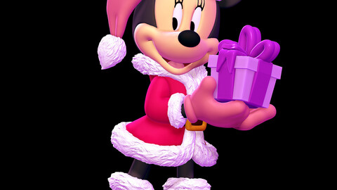 Minnie Mouse Christmas 3D print model