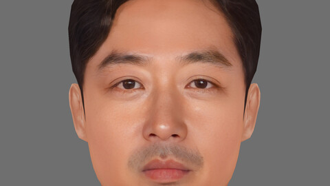 Ha Jung Woo Head - Low poly head for game