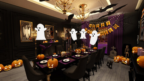 HALLOWEEN TABLEWARE DECOR PARTY SET