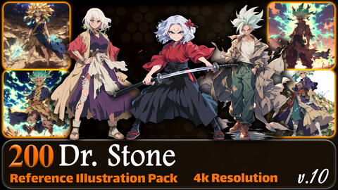 200 Dr. Stone (Full Body) Reference Pack | 4K | v.10