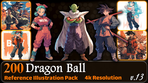 200 Dragon Ball (Full Body) Reference Pack | 4K | v.13