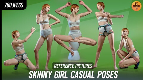 760 Skinny Girl Casual Poses