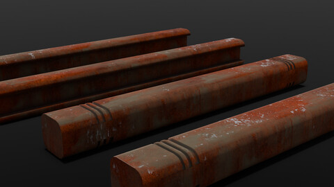 Rusted Beams 3D model