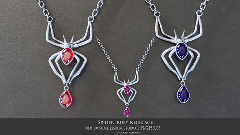 Spider Ruby Pendant Premium Stock