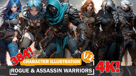 384 Various Anime Fantasy Rogue Assassin Outfit Diverse Outfit Character Design Reference Art V2 4K