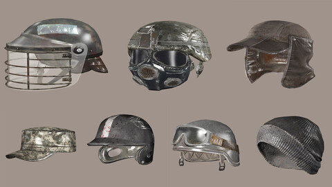 Pailot Helmet 07 Exclusive Pack Low Poly 3D Model