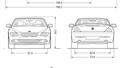 2008 BMW 6 Series Coupe Convertible Car Blueprint