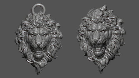 Lion head pendant version 5