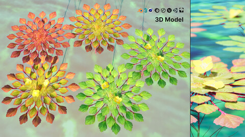 Mosaic Plant 3D Model