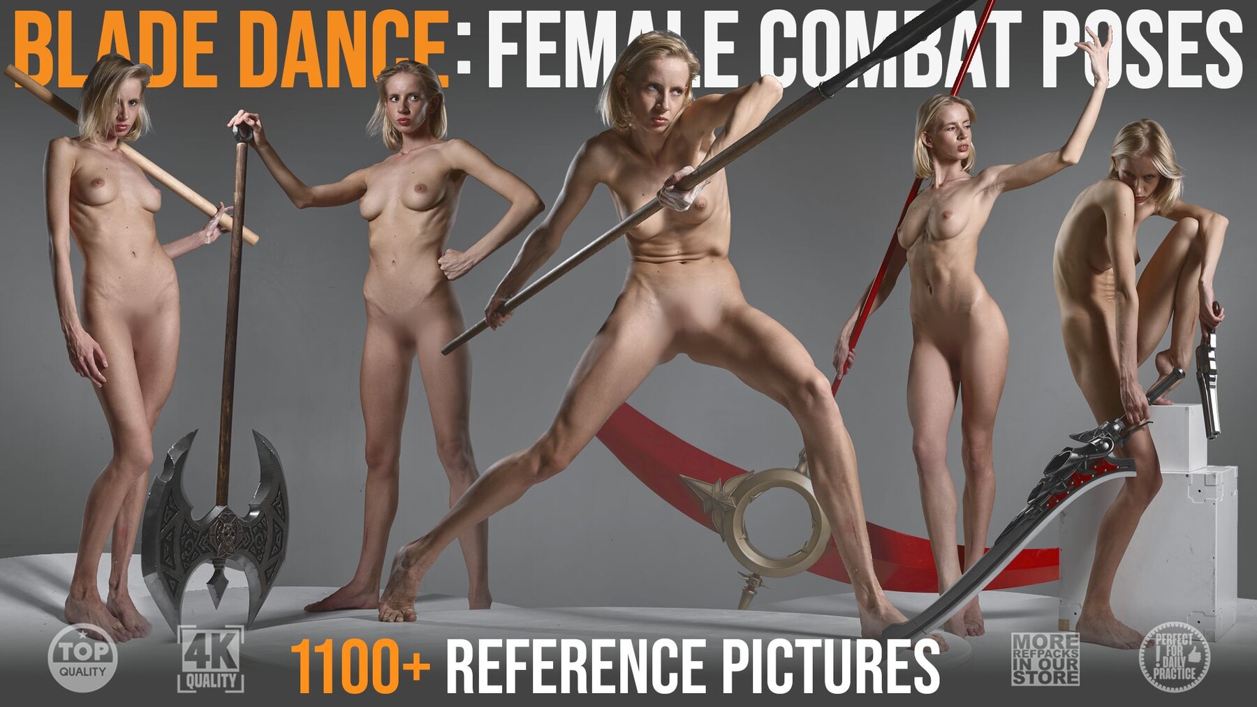 ArtStation - 1100+ Blade Dance: Female Combat Poses +30% Off in the description | Resources