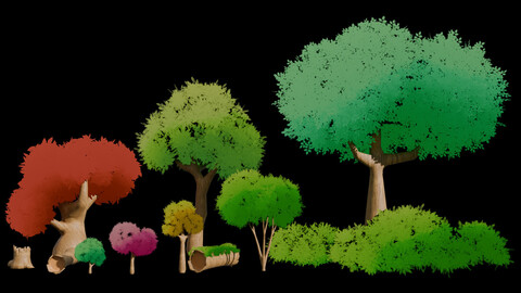 Stylized Forest Trees