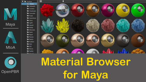 vM Material - Material browser for Maya 2025.2+