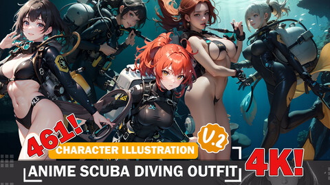 461 Anime Scuba Outfit Beauties Diverse Styles Intricate Designs and Reference Art V2 4K