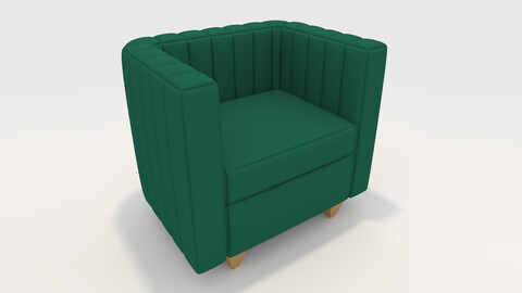 3D Model Sofa 1 Seater 1