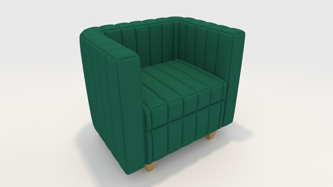 3D Model Sofa 1 Seater 3