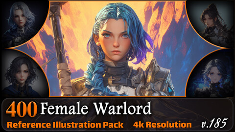 400 Female Warlord Reference Pack | 4K | v.185