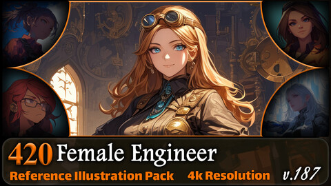 420 Female Engineer Reference Pack | 4K | v.187