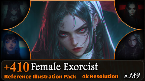 410 Female Exorcist Reference Pack | 4K | v.189