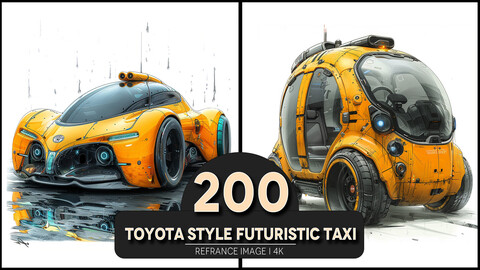 Toyota Style Futuristic Taxi 4K Reference/Concept Images