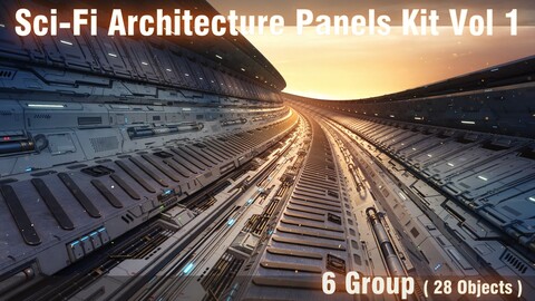 Sci-Fi Architecture Panels Kit Vol 01 Walls PBR