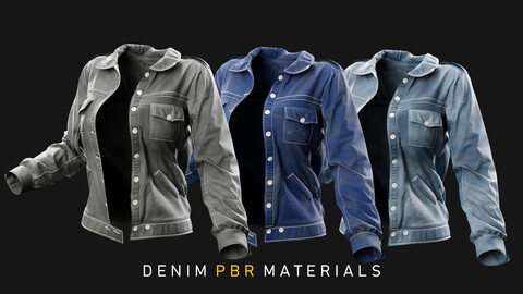 40 Denim PBR Materials / 1K, 2K, 4K Resolution