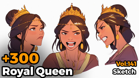 +300 Royal Queen Sketch Reference(4k)