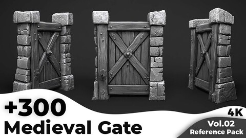 +300 Medieval Gate Reference Images(4k)