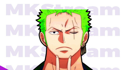 Twitch animated emotes one piece zoro funny smile gif