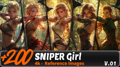 SNIPER Girl VOL. 01/ 4K/ Reference Image