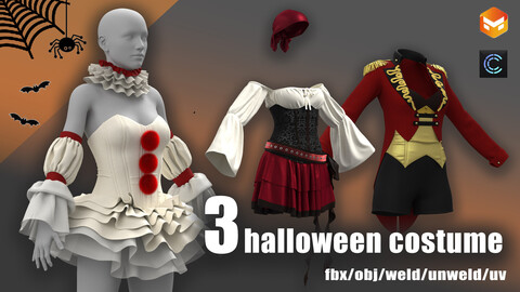 3 halloween costume/clo3d/marvelous