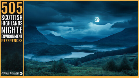 505 SCOTTISH HIGHLANDS IN NIGHT.